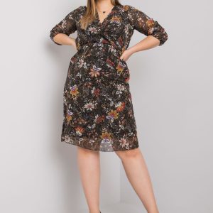 Black Plus Size Dress with Ancona Prints