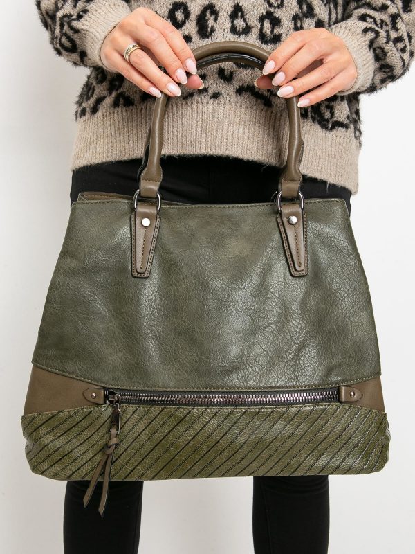 Dark Green City Handbag