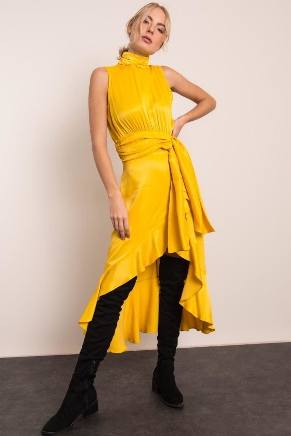 Yellow Asymmetrical BSL Dress