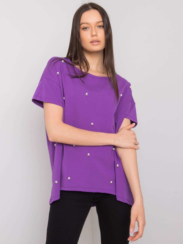 Dark purple blouse with Etty applique