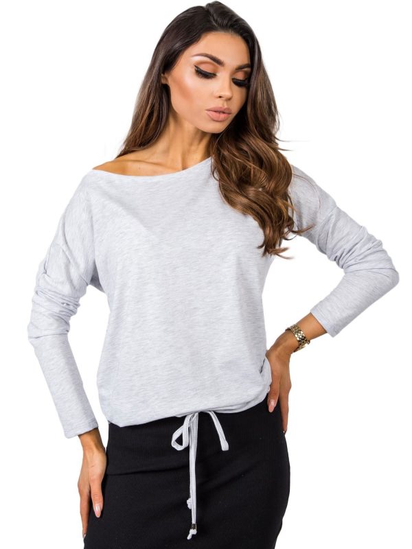 Carla's light grey melange blouse