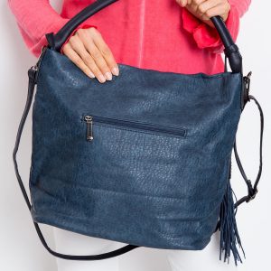 Dark Blue Soft Shoulder Bag