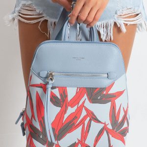 Light Blue Printed Backpack