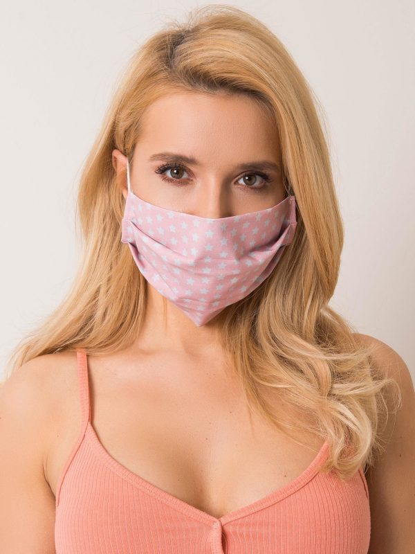 Pink protective mask with stars