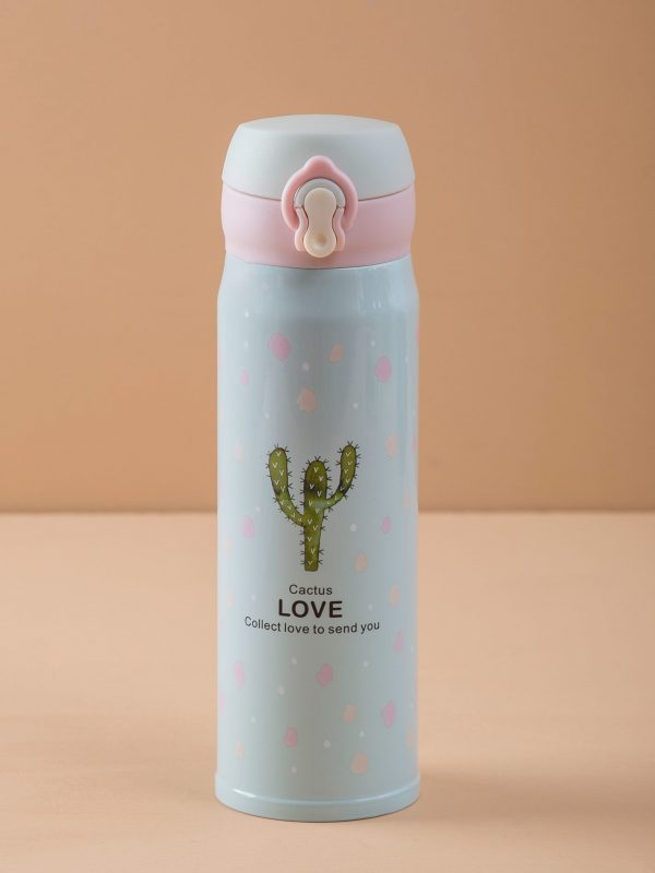 Mint thermos with print