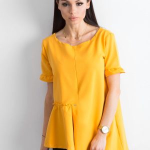 Asymmetrical blouse yellow