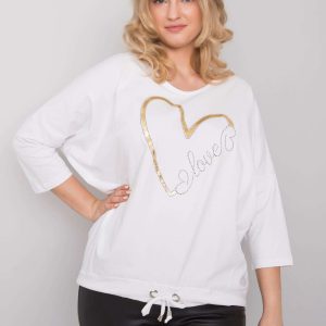 White blouse plus size Adah