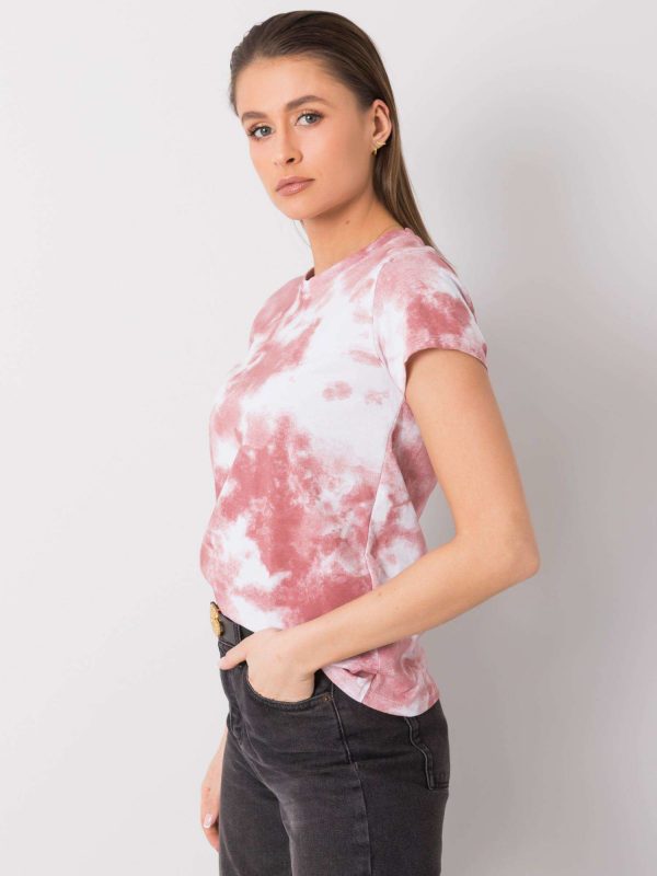 Dirty pink and white t-shirt by Annette