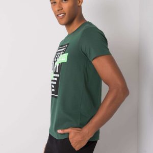 Khaki Men's T-Shirt with Merrick Print