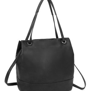 Black bag with detachable strap LUIGISANTO