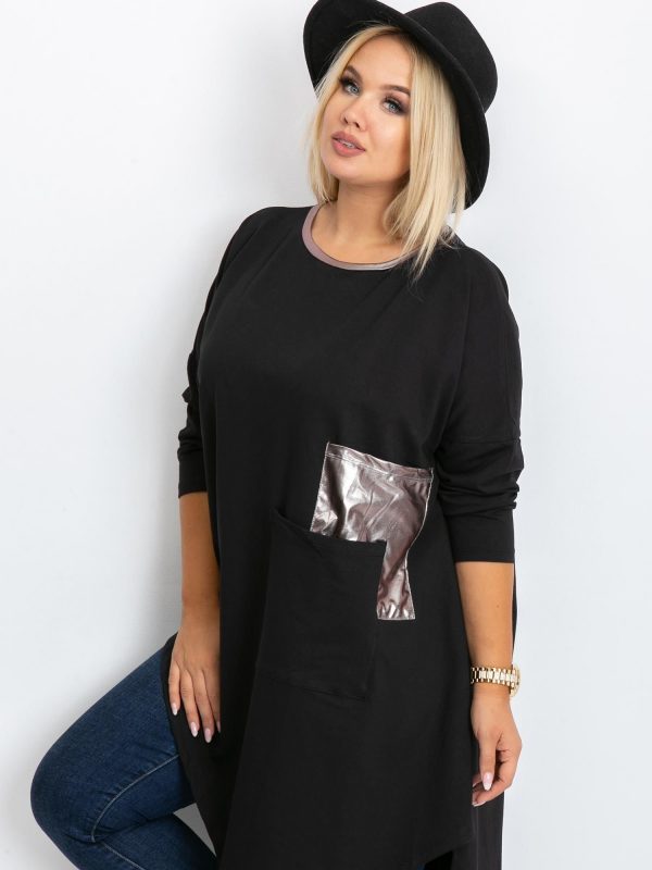 Black tunic plus size Magnify