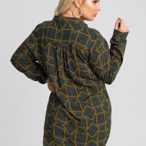 Dark green plus size shirt Daliah RUE PARIS