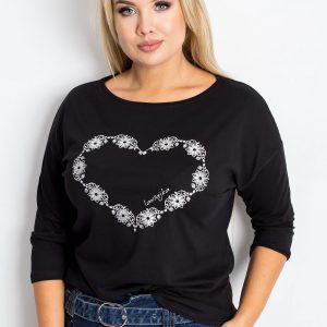 Black Plus Size Blouse Feelings