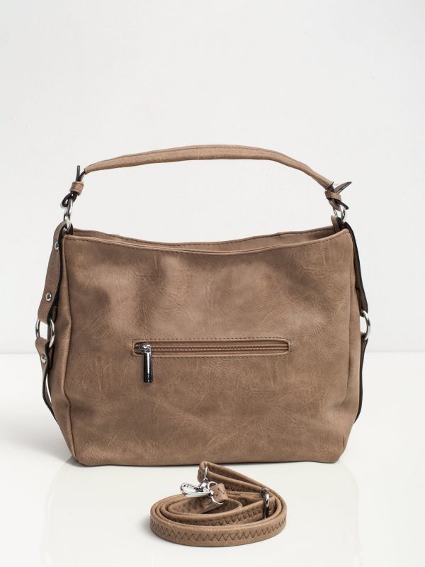 Dark Beige City Bag with Detachable Strap