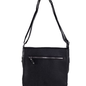 Black Eco Leather Shoulder Bag