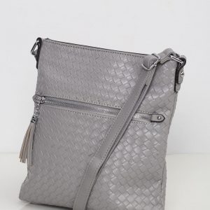 Grey Braided Handbag