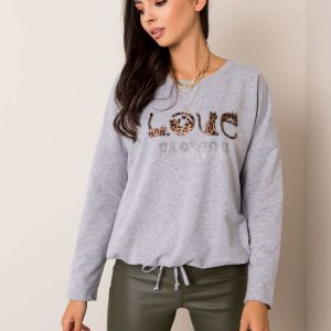 Grey melange sweatshirt Inga