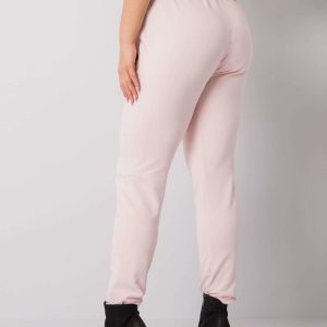 Pale Pink Plus Size Pants Ericca