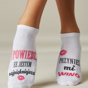 Women's socks with inscription