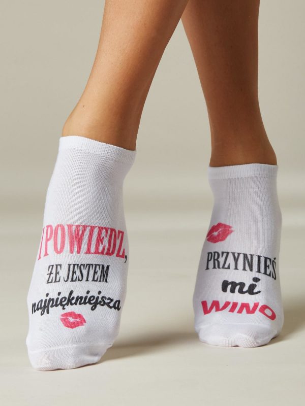 Women's socks with inscription