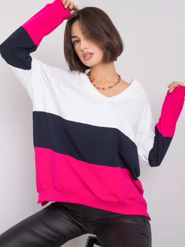 White and fuchsia sweatshirt Lotta RUE PARIS