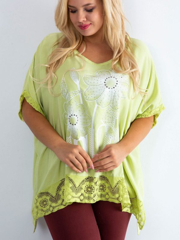 Light green blouse Lovefullness PLUS SIZE