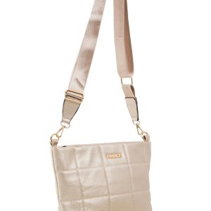 Gold quilted bag with chain