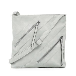 Light grey eco leather handbag