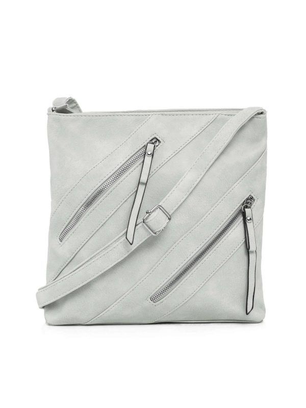 Light grey eco leather handbag