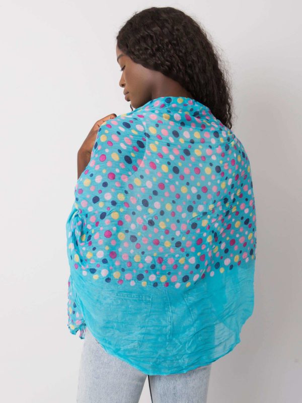 Blue women's scarf in dots