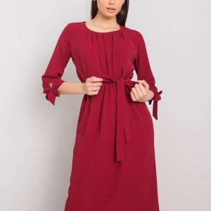 Burgundy Alethea cocktail dress