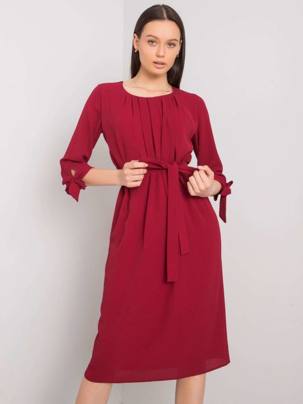 Burgundy Alethea cocktail dress