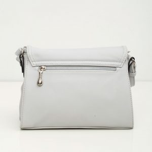 Grey eco-leather women's handbag