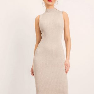 BSL Beige Knitted Dress