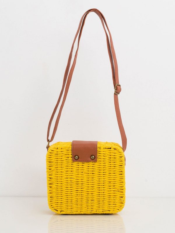 Yellow Braided Handbag