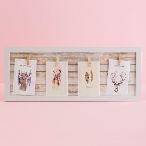 White Longitudinal Photo Frame