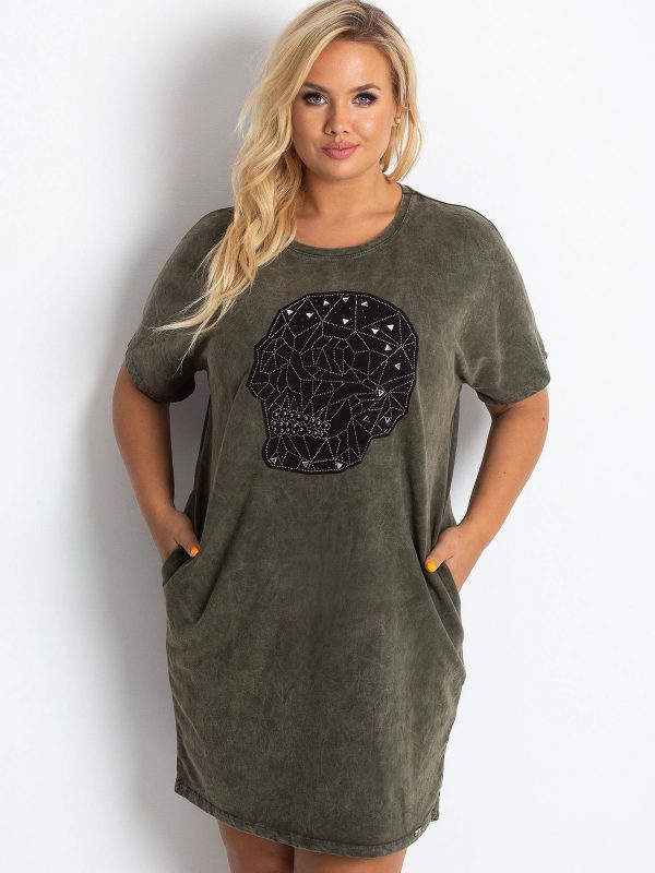 Khaki Plus Size Brillance Dress