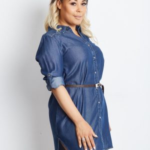 Blue Plus Size Confidence Dress