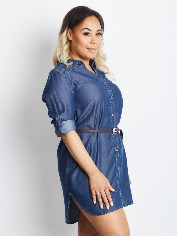 Blue Plus Size Confidence Dress