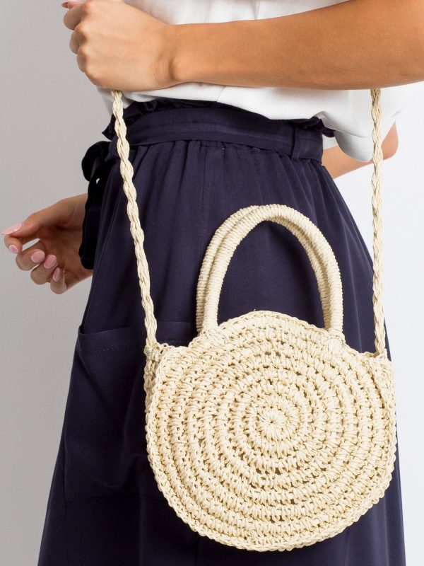 Light Beige Small Braided Handbag