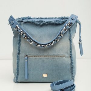 Light blue bag with decorative handle