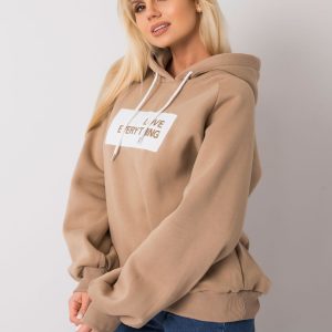 Dark beige padded sweatshirt Dina