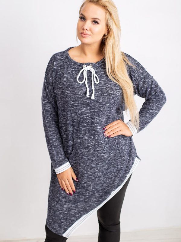 Navy blue tunic plus size Sienna