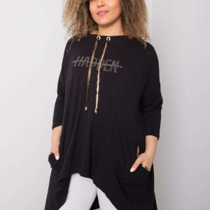 Black blouse with Marion applique