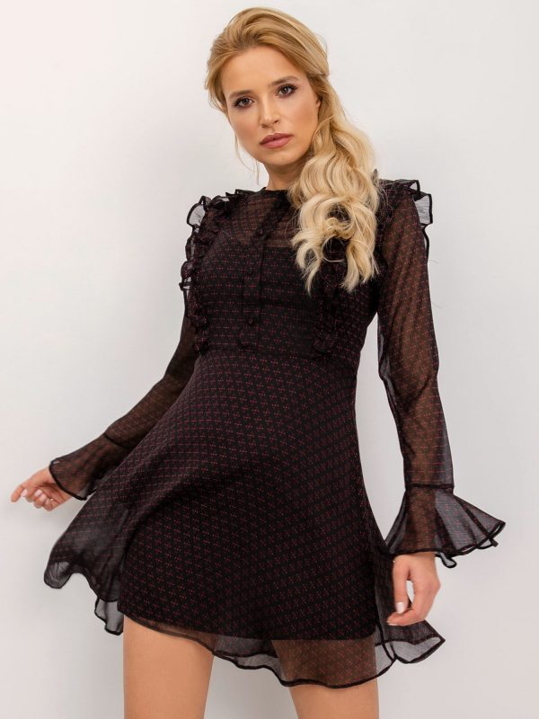 BSL Black Patterned Dress