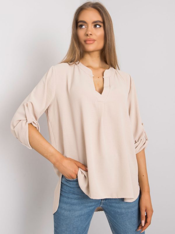 Beige Oversized Portland Blouse