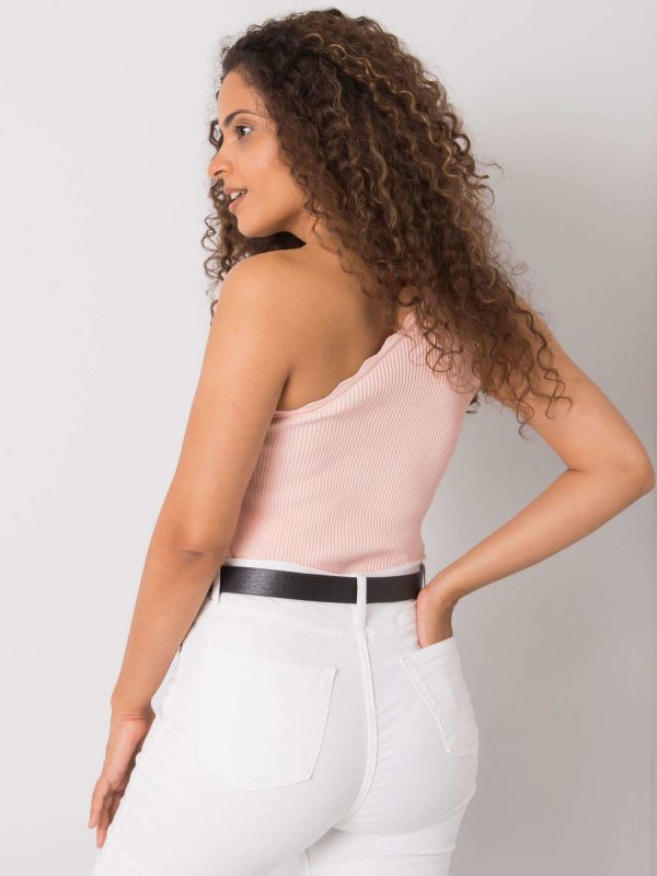 Light Pink Haisley One-Shoulder Top