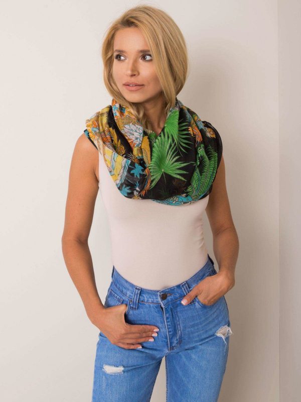 Black sling in tropical print