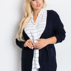 Navy blue plus size sweater Fluent