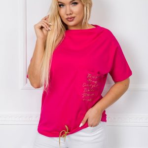 Haylie's fuchsia plus size blouse